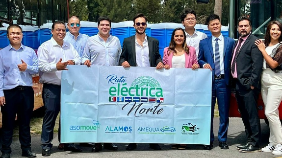 Yutong de México participó en la Ruta eléctrica norte 2023