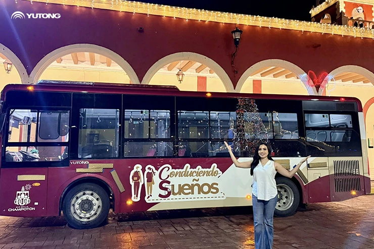 Champotón recibe unidades Yutong para impulsar el programa de transporte escolar gratuito “Conduciendo Sueños”