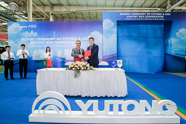 87 autobuses del aeropuerto de Yutong se enviaron a Arabia Saudí