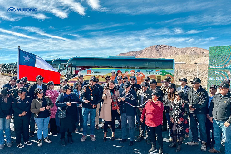 Yutong entrega 30 autocares eléctricos a Codelco en Chile para contribuir a los viajes ecológicos locales